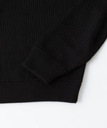 画像をギャラリービューアに読み込む, INTÉRIM - インテリムのWOOL SILK CASHMERE DEAD STOCK YARN DOUBLE RIB HALF ZIP KNITのBLACK公式通販サイトsession福岡セレクトショップ
