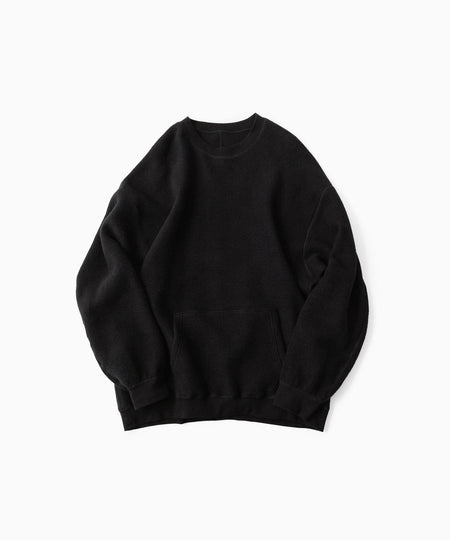 【phebus】REVERSIBLE JERSEY JUMPER - BLACK