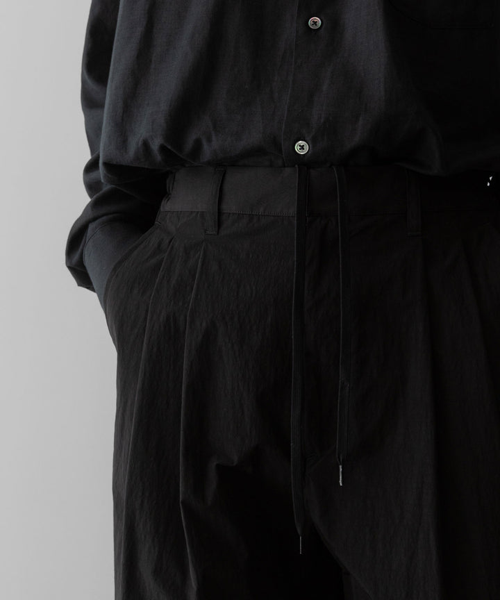 ssstein(シュタイン)のWINDPROOF NYLON WIDE EASY TROUSERS - BLACKの公式通販サイトsession福岡セレクトショップ