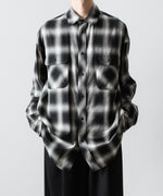 画像をギャラリービューアに読み込む, SUBLATIONS サブレーションズOMBRE CHECK RELAX FIT SHIRTのBLACK 公式通販サイトsession福岡セレクトショップ
