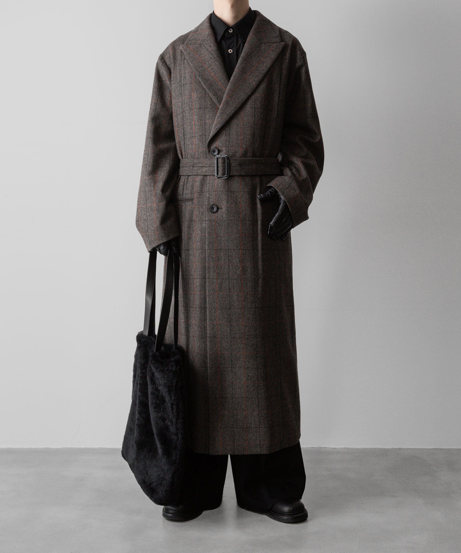 ssstein(シュタイン)の24AWコレクション OVERSIZED MAXI-LENGTH PEAKED LAPEL COAT - GLEN CHECK 公式通販サイトsession福岡セレクトショップ