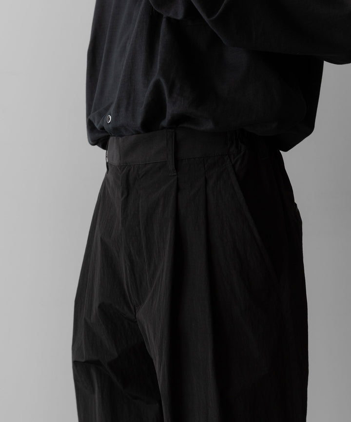 ssstein(シュタイン)のWINDPROOF NYLON WIDE EASY TROUSERS - BLACKの公式通販サイトsession福岡セレクトショップ