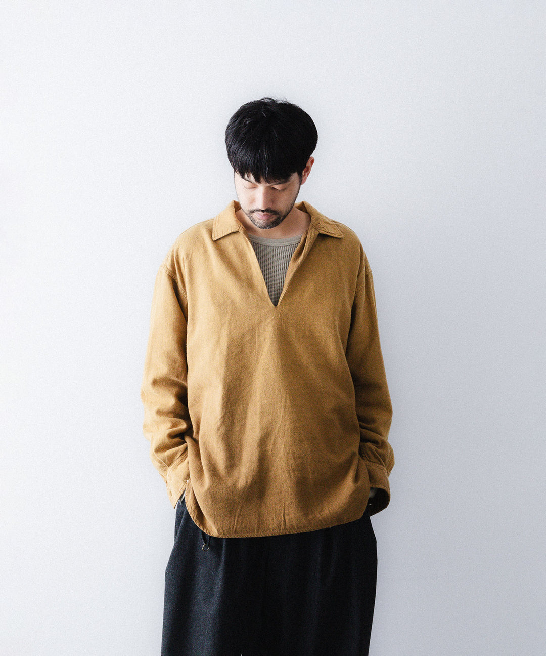 concause-コンコースのSKIPPER SHIRT(SOLID)のCAMEL公式通販サイトsession福岡セレクトショップ