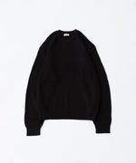 画像をギャラリービューアに読み込む, INTÉRIM - インテリムのWOOL SILK CASHMERE DEAD STOCK YARN DOUBLE RIB CREW SWEATERのBLACK公式通販サイトsession福岡セレクトショップ
