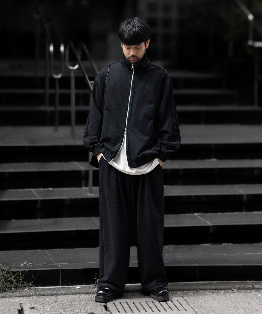KANEMASA PHIL. カネマサフィルの36G NEEDLE PUNCH PIPING BLOUSONのBLACKの公式通販サイトsession福岡セレクトショップ