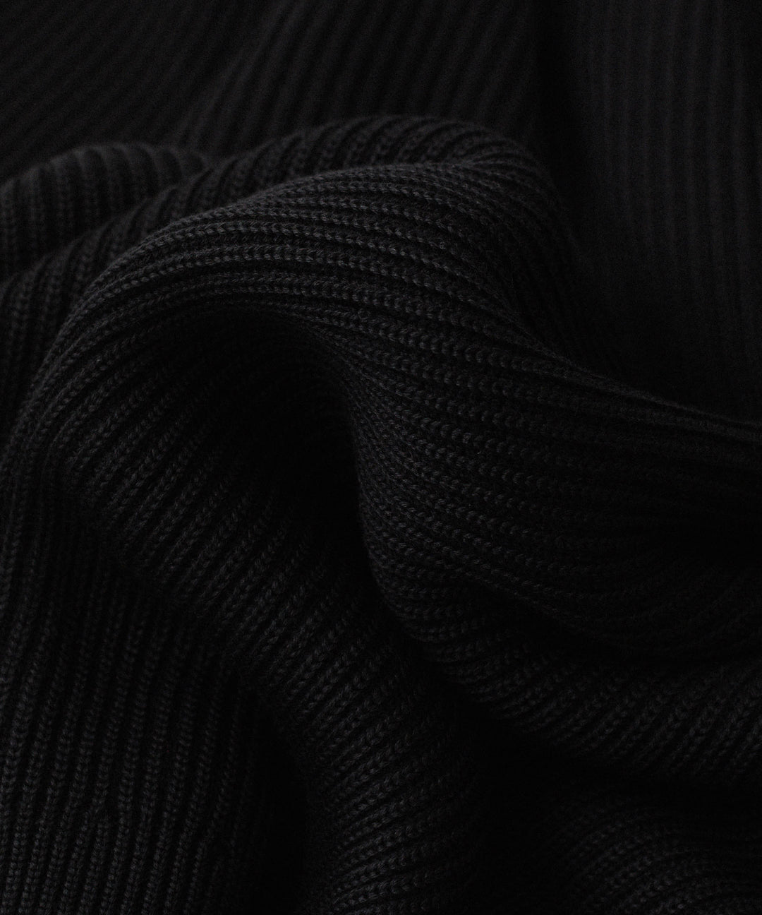 INTÉRIM - インテリムのWOOL SILK CASHMERE DEAD STOCK YARN DOUBLE RIB HALF ZIP KNITのBLACK公式通販サイトsession福岡セレクトショップ