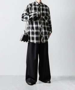 SUBLATIONS / サブレーションズ】OMBRE CHECK RELAX FIT SHIRT - BLACK