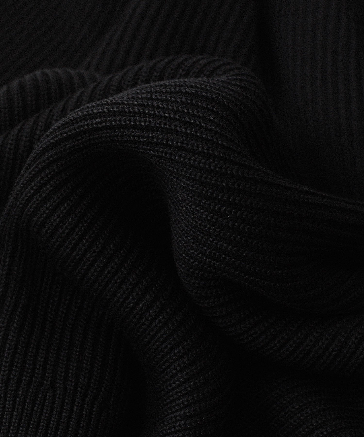 INTÉRIM - インテリムのWOOL SILK CASHMERE DEAD STOCK YARN DOUBLE RIB CREW SWEATERのBLACK公式通販サイトsession福岡セレクトショップ