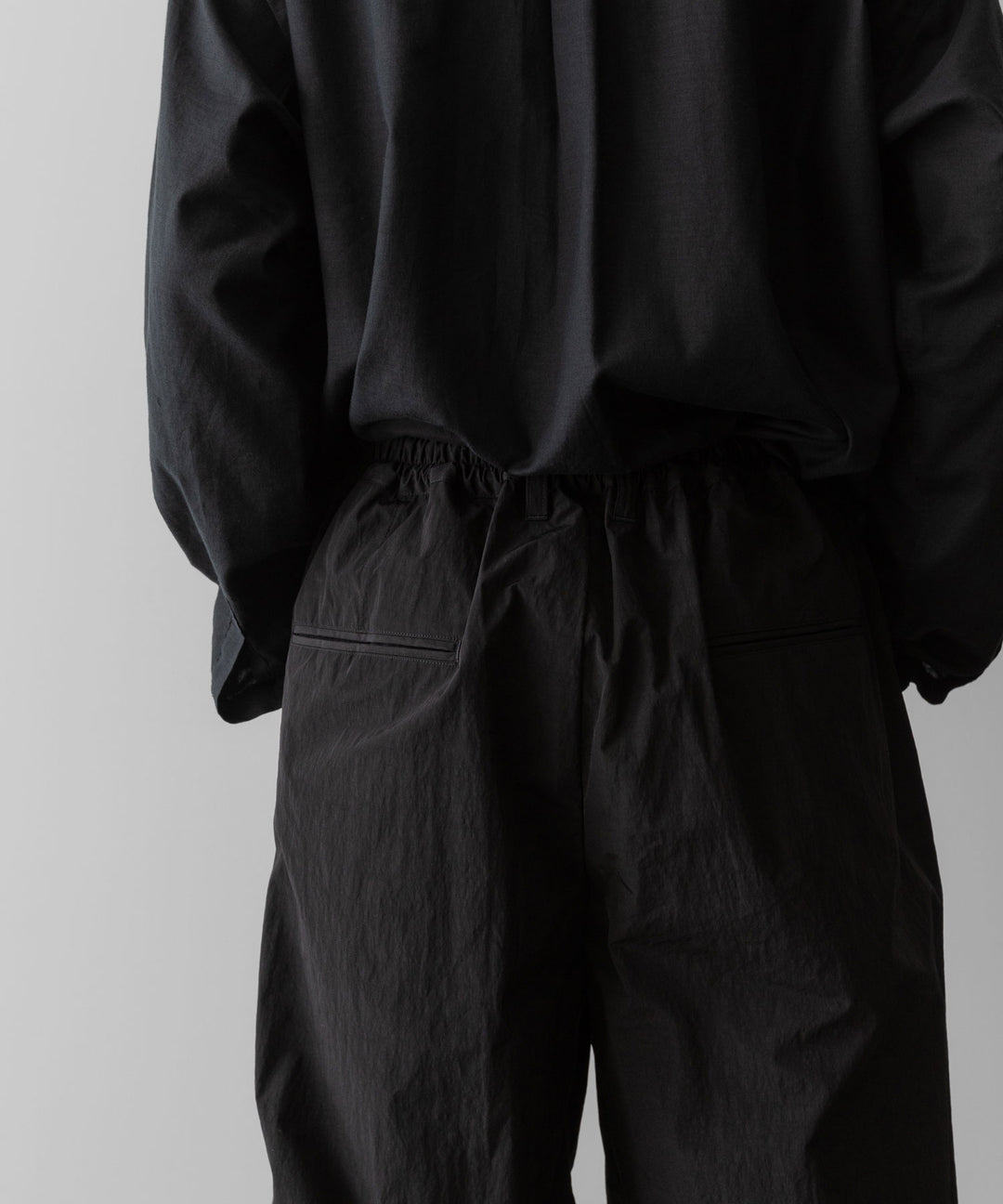 ssstein(シュタイン)のWINDPROOF NYLON WIDE EASY TROUSERS - BLACKの公式通販サイトsession福岡セレクトショップ
