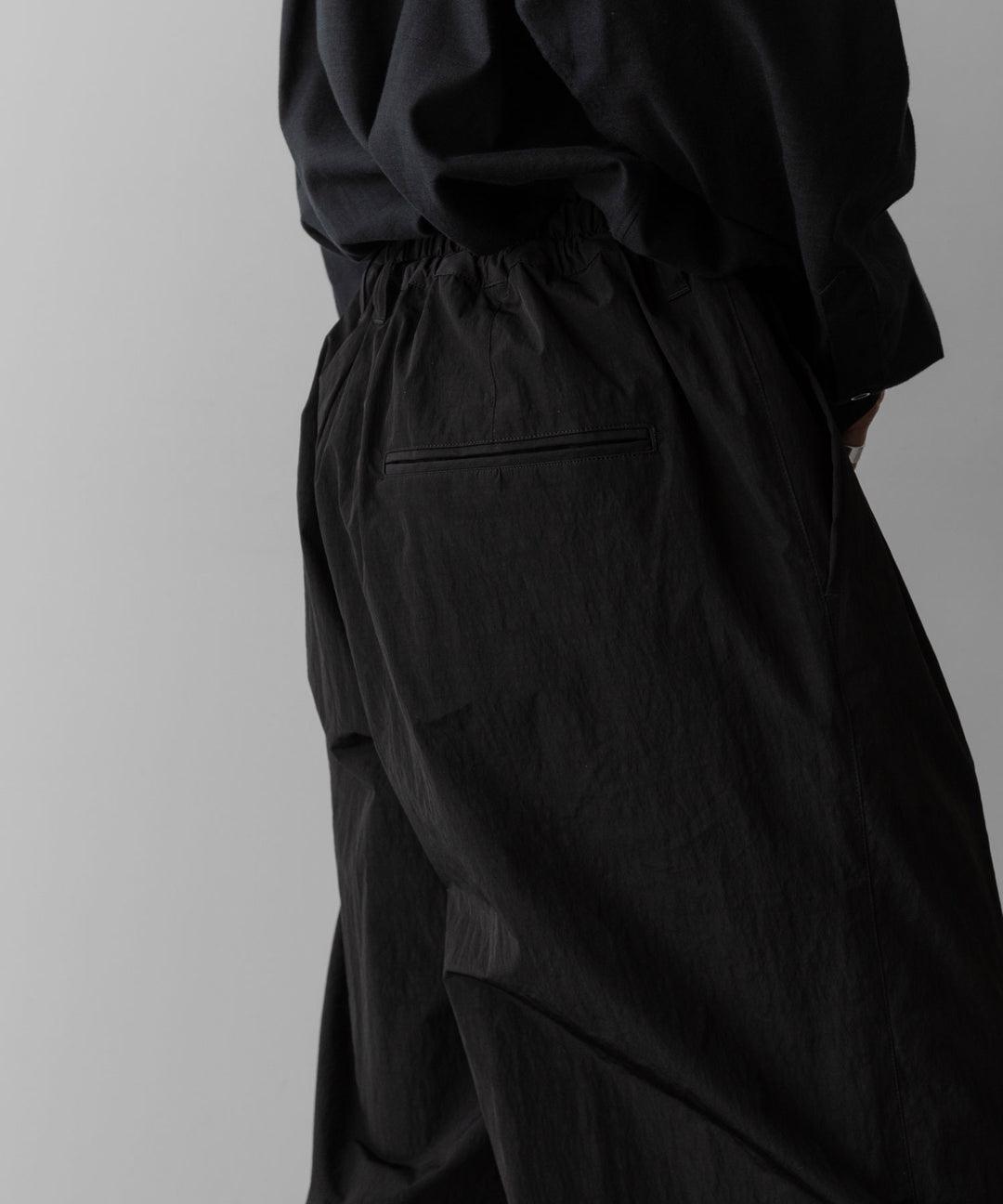 ssstein(シュタイン)のWINDPROOF NYLON WIDE EASY TROUSERS - BLACKの公式通販サイトsession福岡セレクトショップ