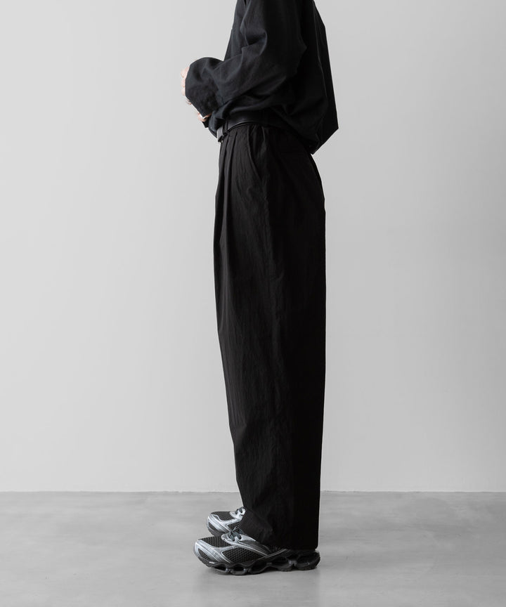 ssstein(シュタイン)のWINDPROOF NYLON WIDE EASY TROUSERS - BLACKの公式通販サイトsession福岡セレクトショップ