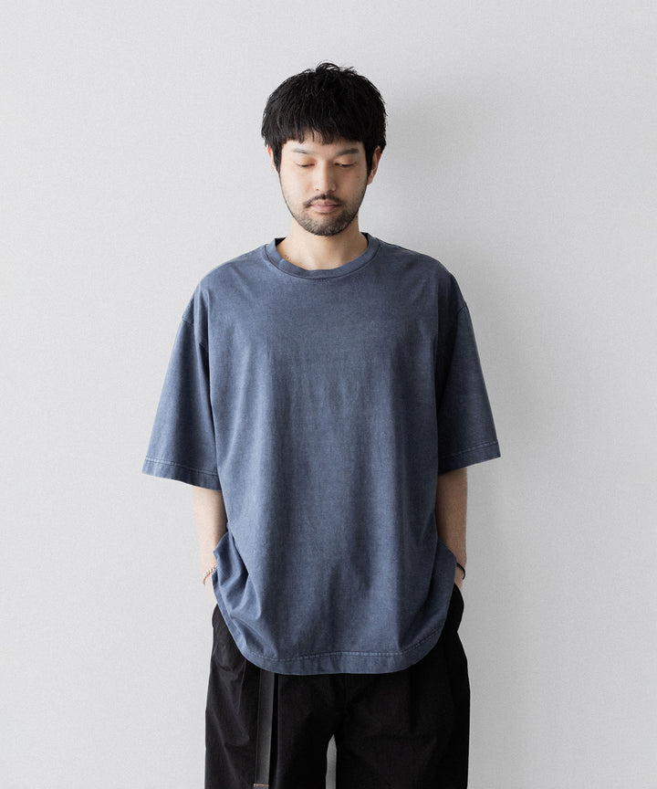 【KANEMASA PHIL.】36G LOW TWIST GARMENT DYE S/S TEE - NAVY PIGMENT