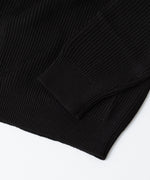 画像をギャラリービューアに読み込む, INTÉRIM - インテリムのWOOL SILK CASHMERE DEAD STOCK YARN DOUBLE RIB CREW SWEATERのBLACK
