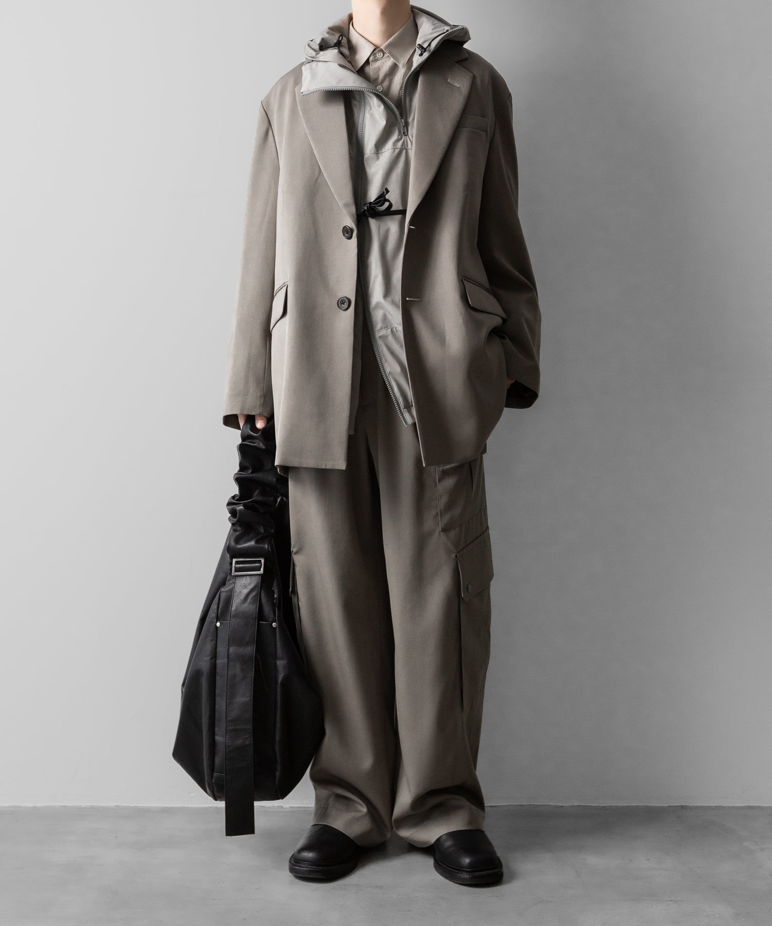 ssstein(シュタイン)のC/SI TWILL OVERSIZED REGULAR COLLAR SHIRT - GREIGEの公式通販サイトsession福岡セレクトショップ