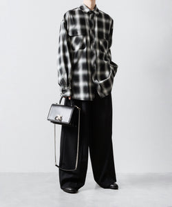 SUBLATIONS / サブレーションズ】OMBRE CHECK RELAX FIT SHIRT - BLACK