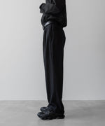 画像をギャラリービューアに読み込む, KANEMASA PHIL. カネマサフィルの36G WOOL STRIPE EASY TROUSERS - BLACK SPの公式通販サイトsession福岡セレクトショップ
