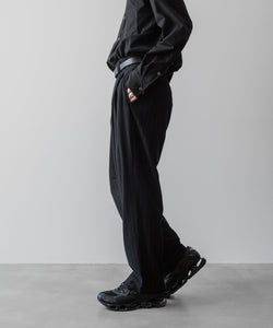 KANEMASA PHIL. カネマサフィルの36G WOOL STRIPE EASY TROUSERS - BLACK SPの公式通販サイトsession福岡セレクトショップ