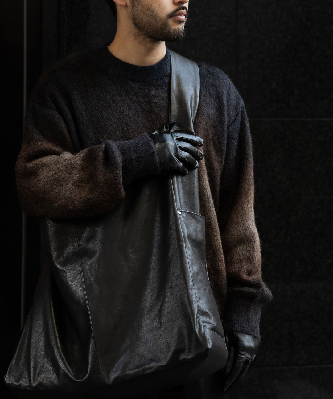 stein(シュタイン)の24SSコレクションSHOULDER BAGのBLACK(LEATHER) 公式通販サイトsession福岡セレクトショップ