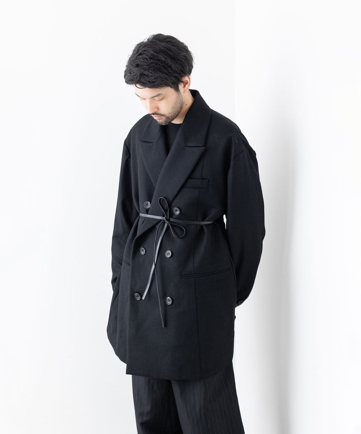 stein(シュタイン)の23AWコレクションEXTRA OVERSIZED DOUBLE BREASTED JACKETのBLACK