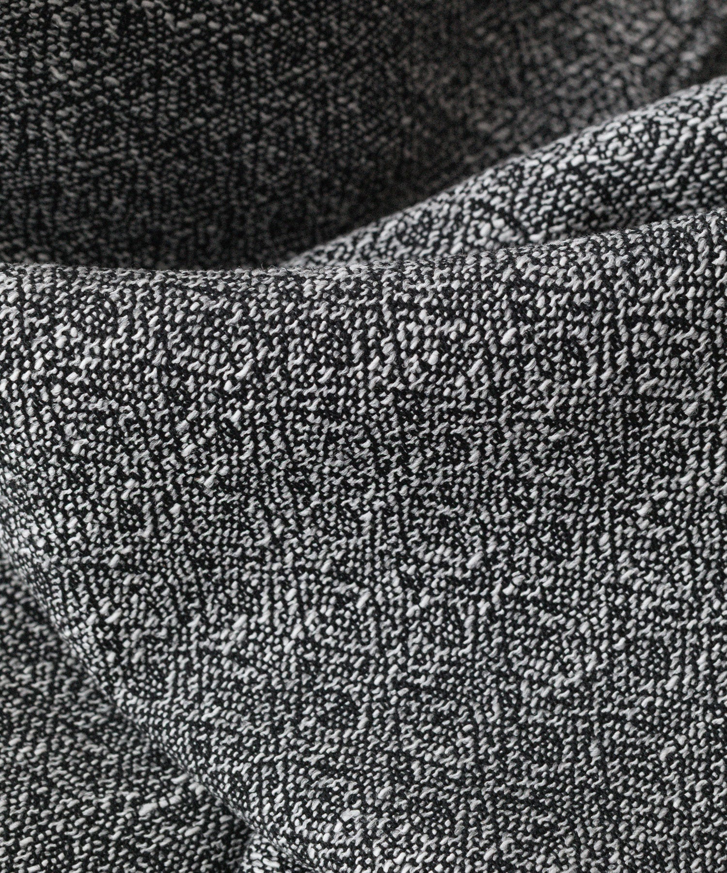 INTÉRIM - インテリムのDOUBLE SIDED JACQUARD TWEED DEAD STOCK WIDE DRESS EASY PANTSのBLACK