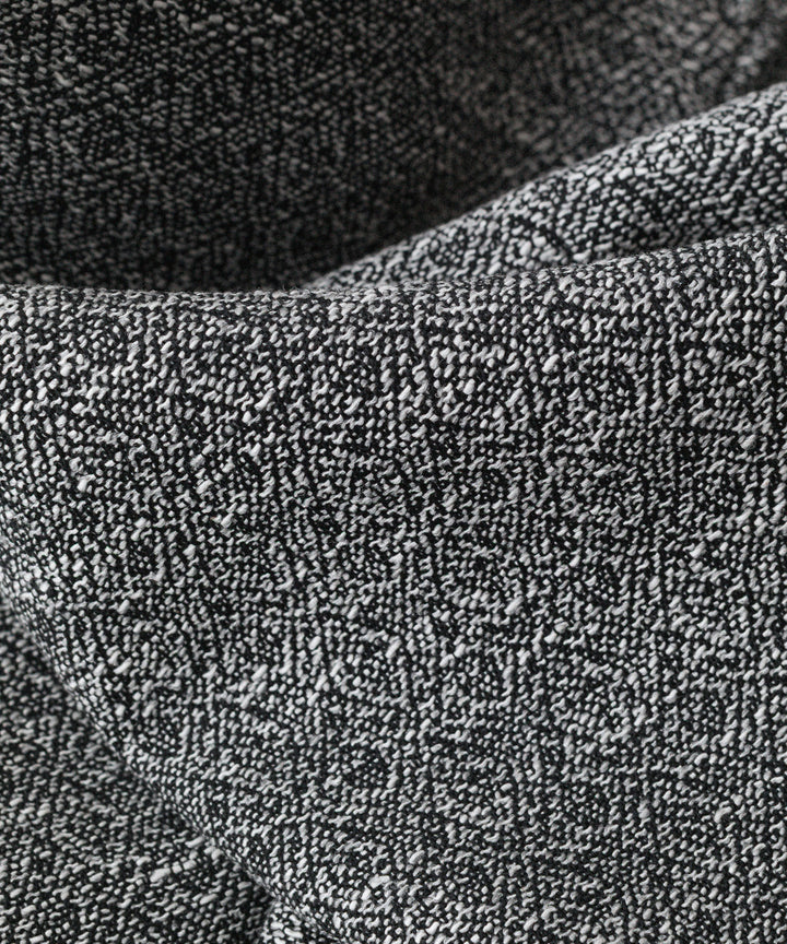 INTÉRIM - インテリムのDOUBLE SIDED JACQUARD TWEED DEAD STOCK WIDE DRESS EASY PANTSのBLACK