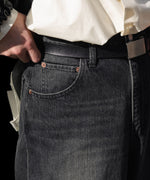 画像をギャラリービューアに読み込む, ssstein(シュタイン)のWIDE DENIM JEANS - BLACKの公式通販サイトsession福岡セレクトショップ
