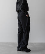 画像をギャラリービューアに読み込む, KANEMASA PHIL. カネマサフィルの36G WOOL STRIPE EASY TROUSERS - BLACK SPの公式通販サイトsession福岡セレクトショップ
