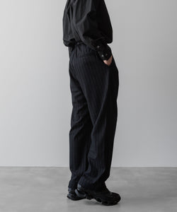 KANEMASA PHIL. カネマサフィルの36G WOOL STRIPE EASY TROUSERS - BLACK SPの公式通販サイトsession福岡セレクトショップ