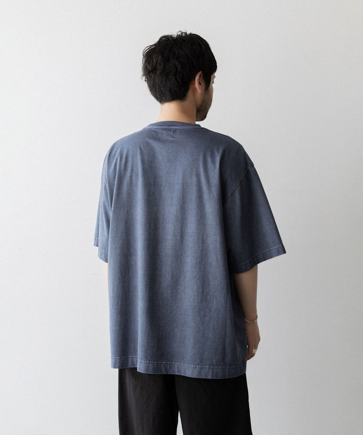 【KANEMASA PHIL.】36G LOW TWIST GARMENT DYE S/S TEE - NAVY PIGMENT