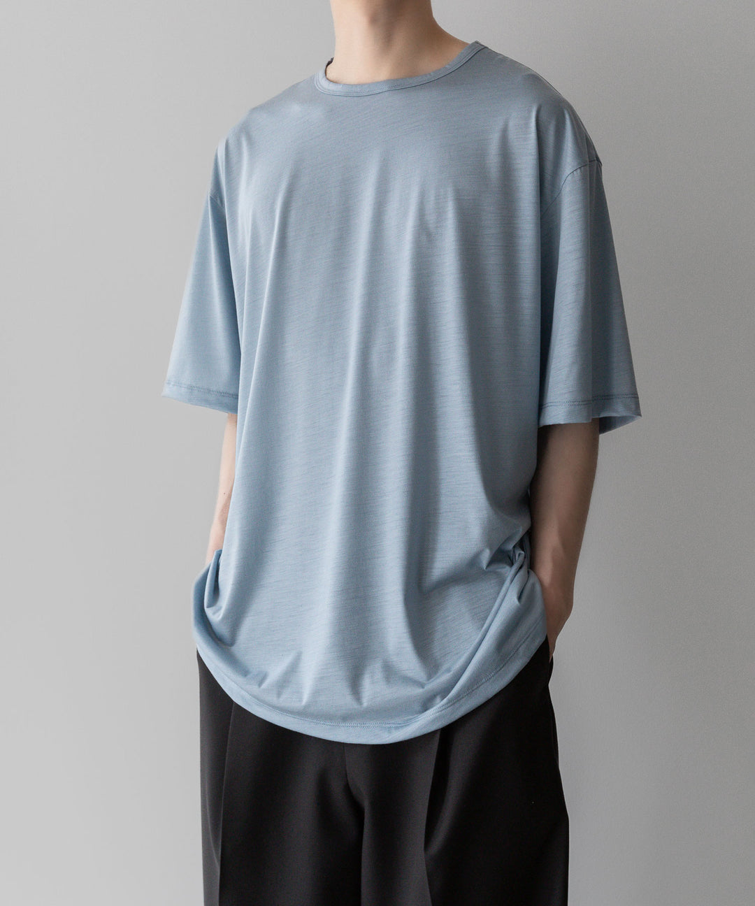 【KANEMASA PHIL.】カネマサフィル 36G WOOL SILKY TEEのBLUE GRAYの公式通販サイトsession福岡セレクトショップ