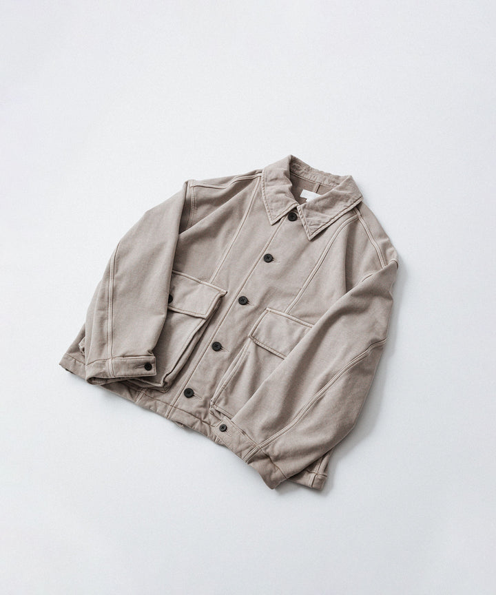 KANEMASA PHIL. カネマサフフィル36G FINE SWEAT WORK JACKETのBEIGE KHAKI PIGMENT公式通販サイトsession福岡セレクトショップ
