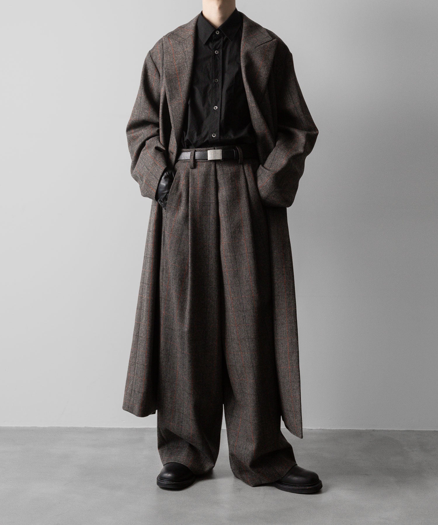 ssstein(シュタイン)の24AWコレクション OVERSIZED MAXI-LENGTH PEAKED LAPEL COAT - GLEN CHECK 公式通販サイトsession福岡セレクトショップ