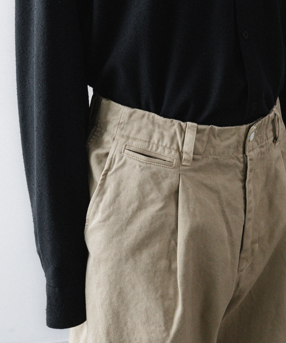 【concause】 WIDE WORK TROUSERS - BEIGE