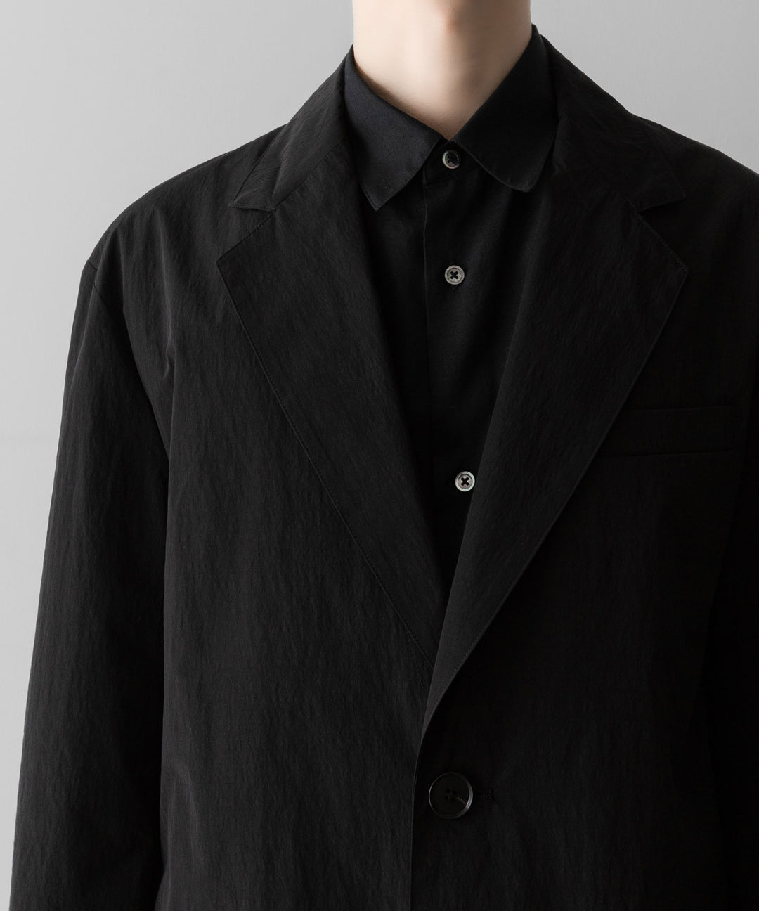 ssstein(シュタイン)の WINDPROOF NYLON SINGLE BREASTED JACKET - BLACKの公式通販サイトsession福岡セレクトショップ