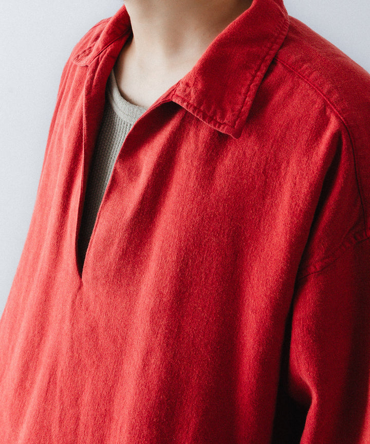 concause-コンコースのSKIPPER SHIRT(SOLID)のRED公式通販サイトsession福岡セレクトショップ