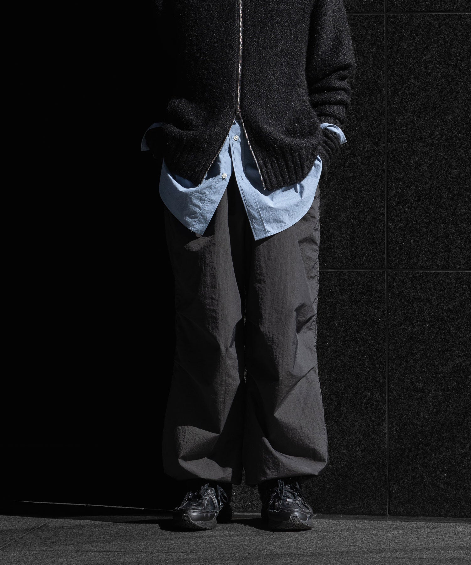 ssstein(シュタイン)の24AWコレクション NYLON TWILL CARGO EASY TROUSERS - CHARCOAL 公式通販サイトsession福岡セレクトショップ