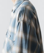 画像をギャラリービューアに読み込む, SUBLATIONS サブレーションズOMBRE CHECK RELAX FIT SHIRTの SAX BLUE 公式通販サイトsession福岡セレクトショップ 
