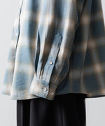 画像をギャラリービューアに読み込む, SUBLATIONS サブレーションズOMBRE CHECK RELAX FIT SHIRTの SAX BLUE 公式通販サイトsession福岡セレクトショップ 
