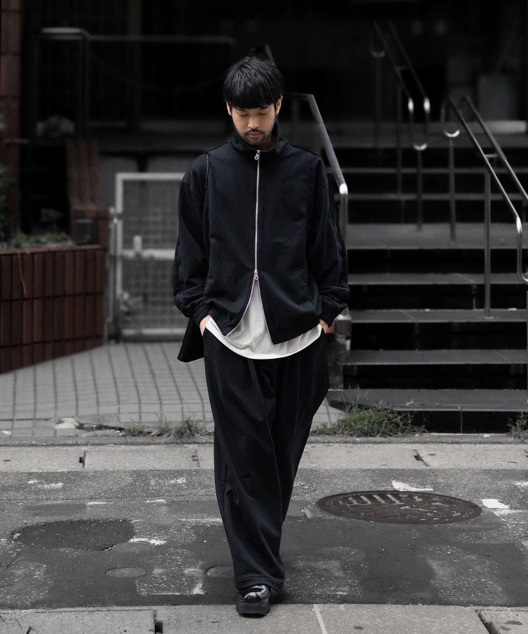 KANEMASA PHIL. カネマサフィル 36G NEEDLE PUNCH WIDE SLACKSのBLACK 公式通販サイトsession福岡セレクトショップ