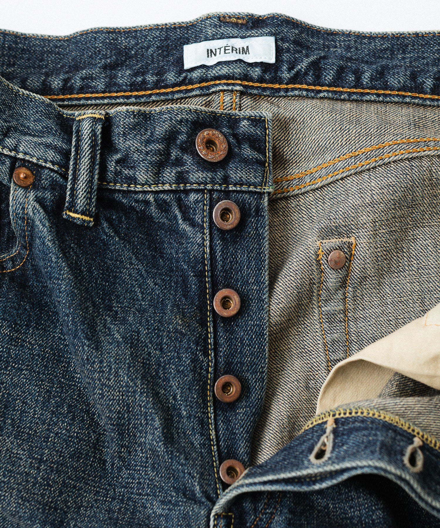 【INTÉRIM】CLASSIC HEAVY KIBATA SHUTTLE HYPER BIG WWII 1943 DENIM JEANS - C.NAVY