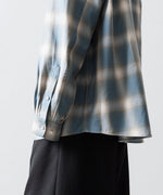 画像をギャラリービューアに読み込む, SUBLATIONS サブレーションズOMBRE CHECK RELAX FIT SHIRTの SAX BLUE 公式通販サイトsession福岡セレクトショップ 
