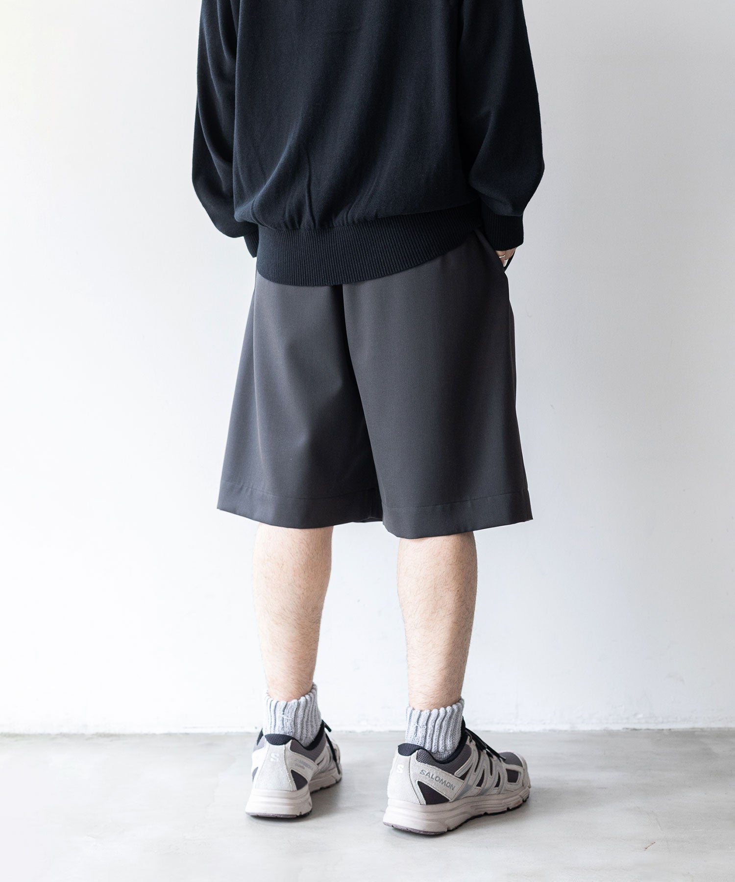 stein / シュタイン】WIDE EASY SHORT TROUSERS - SHADE CHARCOAL 