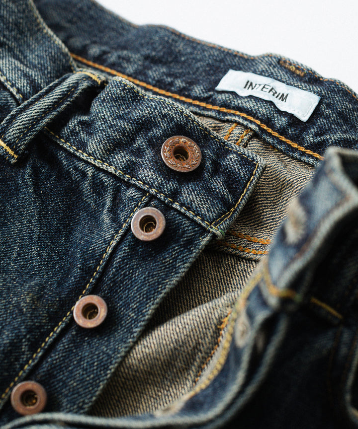 【INTÉRIM】CLASSIC HEAVY KIBATA SHUTTLE HYPER BIG WWII 1943 DENIM JEANS - C.NAVY