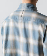 画像をギャラリービューアに読み込む, SUBLATIONS サブレーションズOMBRE CHECK RELAX FIT SHIRTの SAX BLUE 公式通販サイトsession福岡セレクトショップ 
