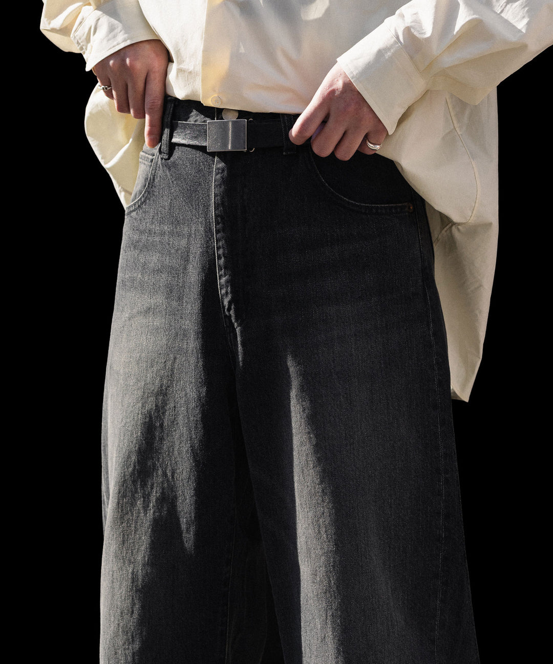 ssstein(シュタイン)のWIDE DENIM JEANS - BLACKの公式通販サイトsession福岡セレクトショップ
