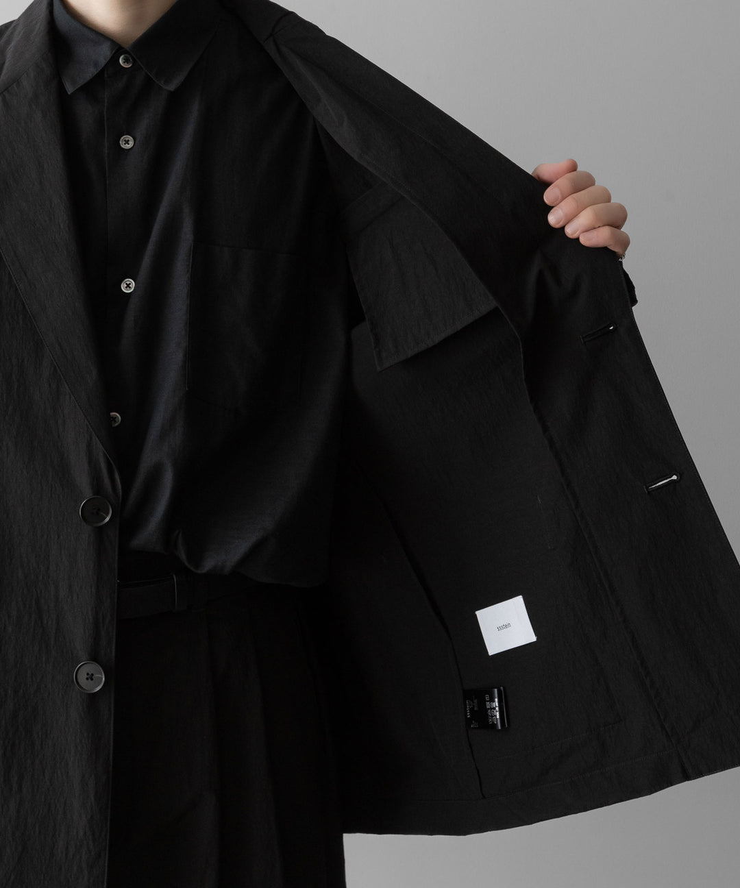 ssstein(シュタイン)の WINDPROOF NYLON SINGLE BREASTED JACKET - BLACKの公式通販サイトsession福岡セレクトショップ