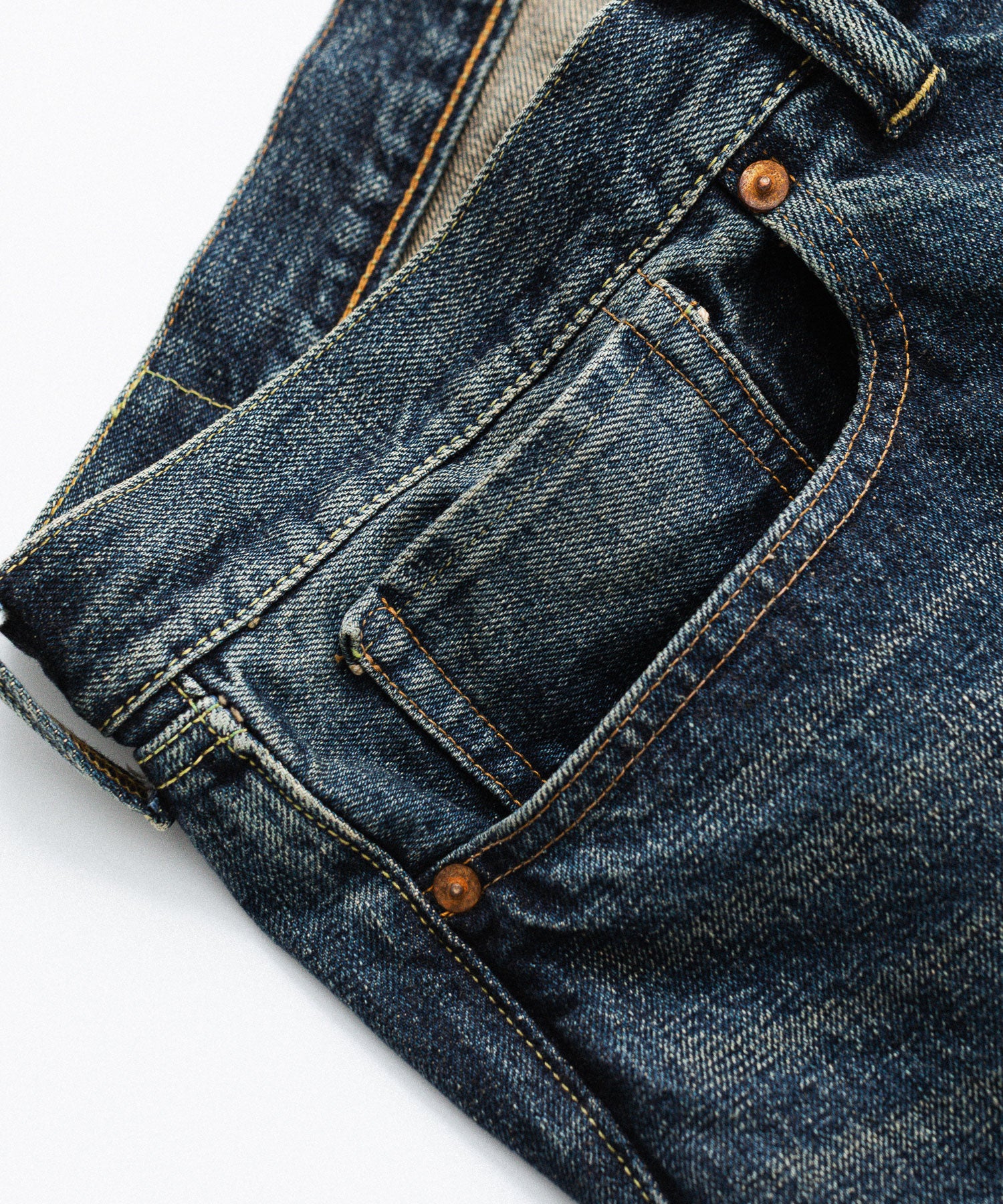 【INTÉRIM】CLASSIC HEAVY KIBATA SHUTTLE HYPER BIG WWII 1943 DENIM JEANS - C.NAVY