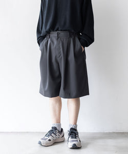 stein / シュタイン】WIDE EASY SHORT TROUSERS - SHADE CHARCOAL