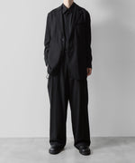 画像をギャラリービューアに読み込む,  ANTHEM Aアンセムエー のVISCOSE TWILL SHAPE LINE SHIRT - BLACKの公式通販サイトsession福岡セレクトショップ
