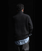 画像をギャラリービューアに読み込む, Exclusive【 VEIN 】SHAGGY KNIT DRIVERS JACKET - BLACK
